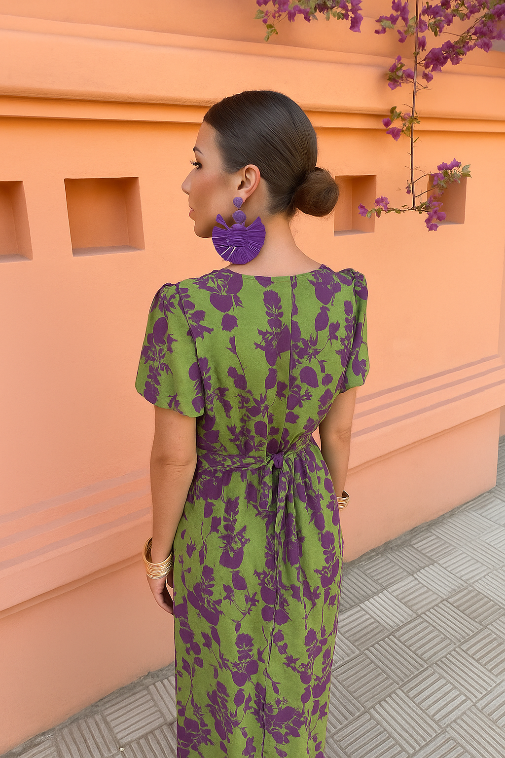 Danielle | Chic Floral Midi Dress for Women
