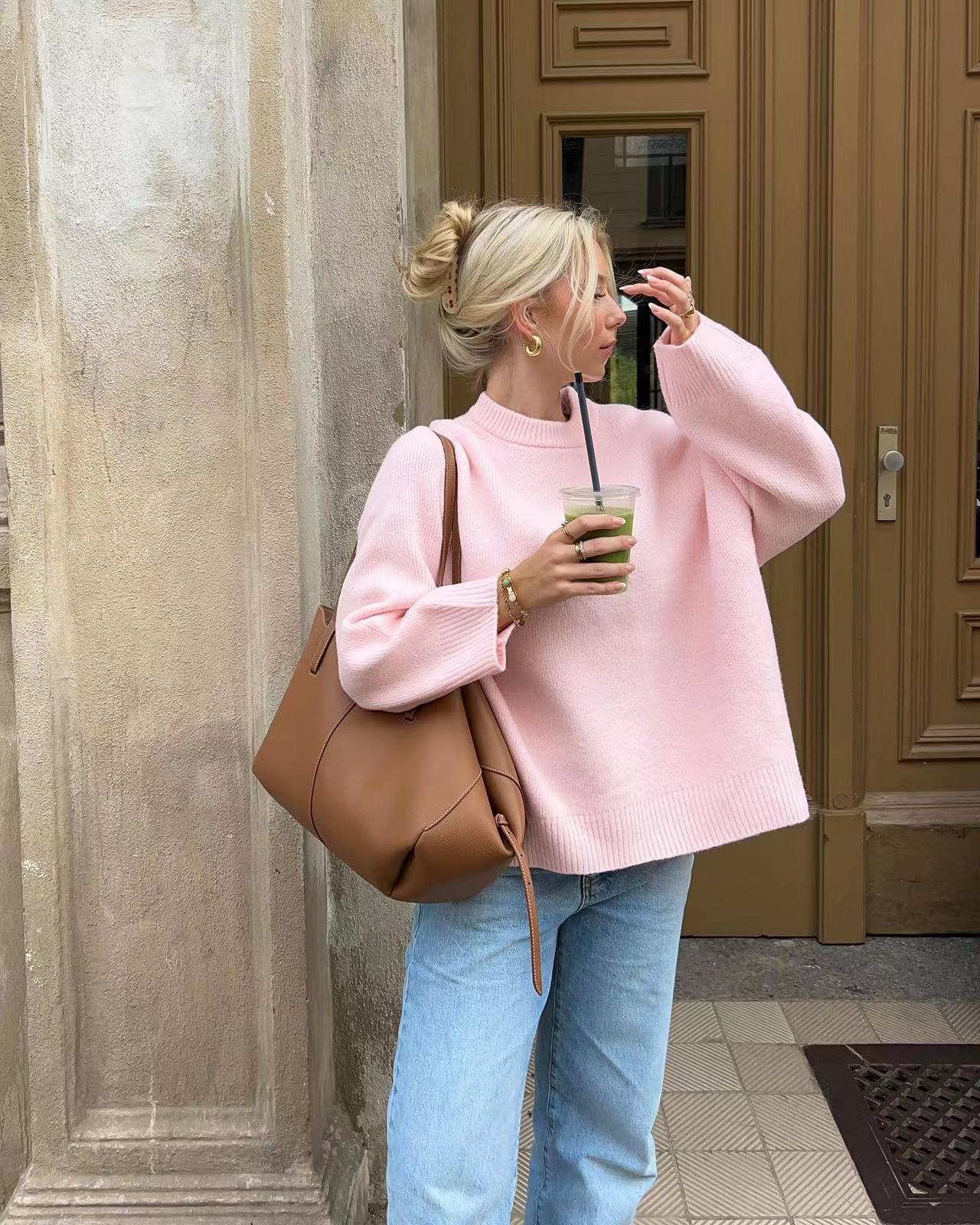 Maison Nala™ | Oversized Rose Pullover