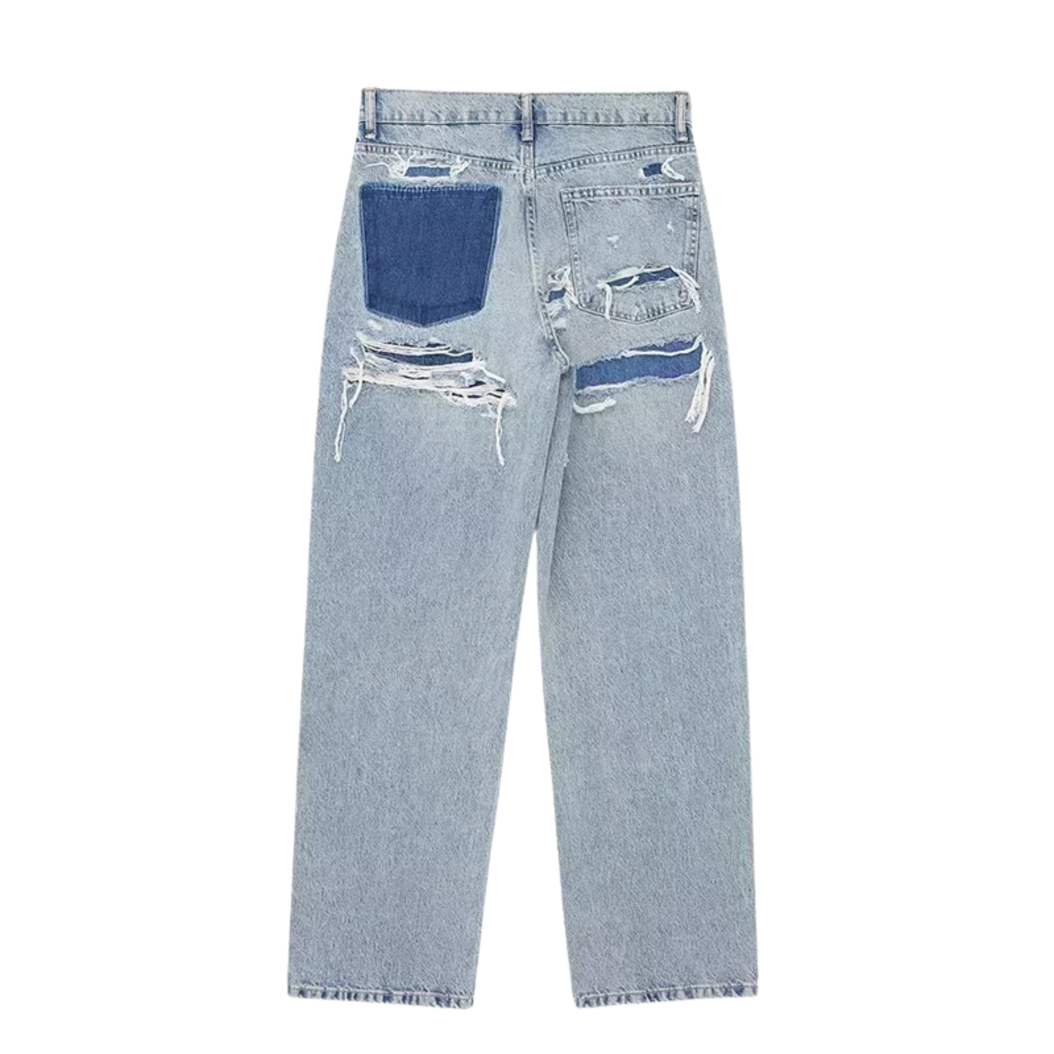 Maison Nala | Patchwork Destroyed Jeans