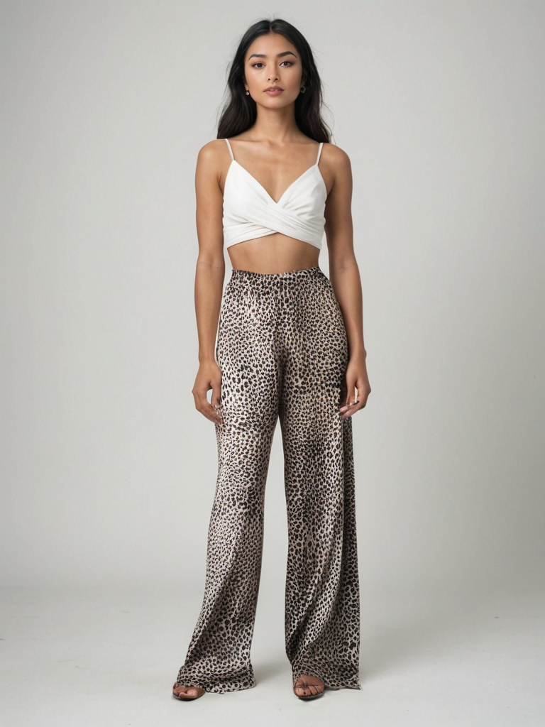Maison Nala | Leopard Wide Leg Pants