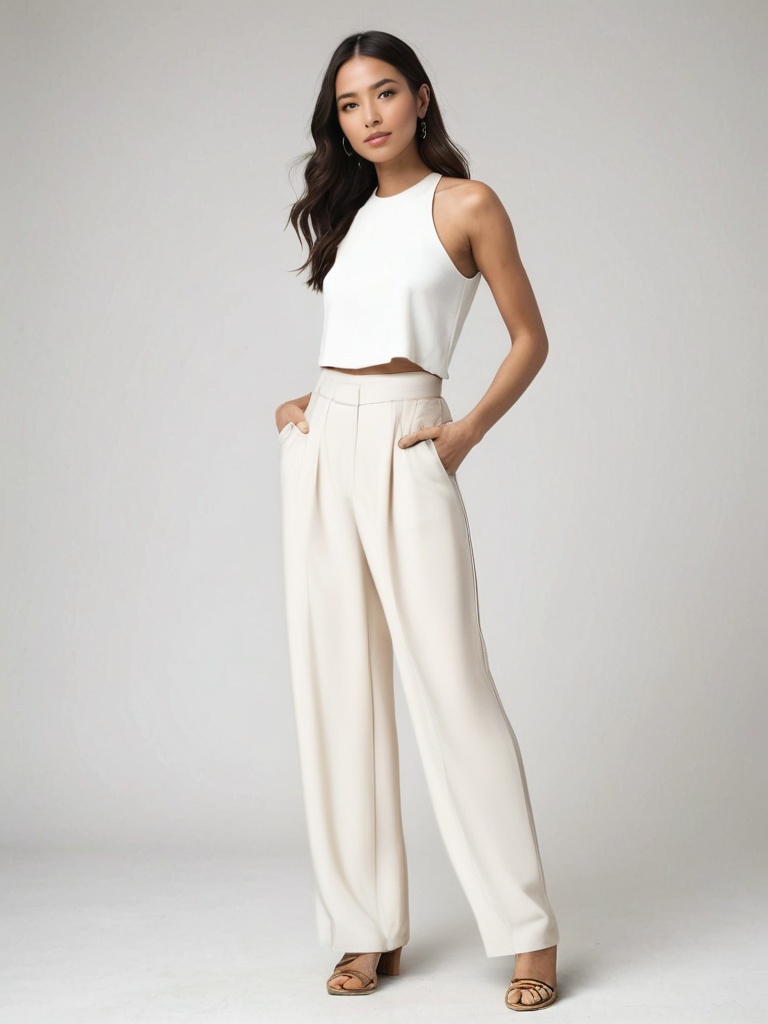 Maison Nala | Elegant Ecru Pants