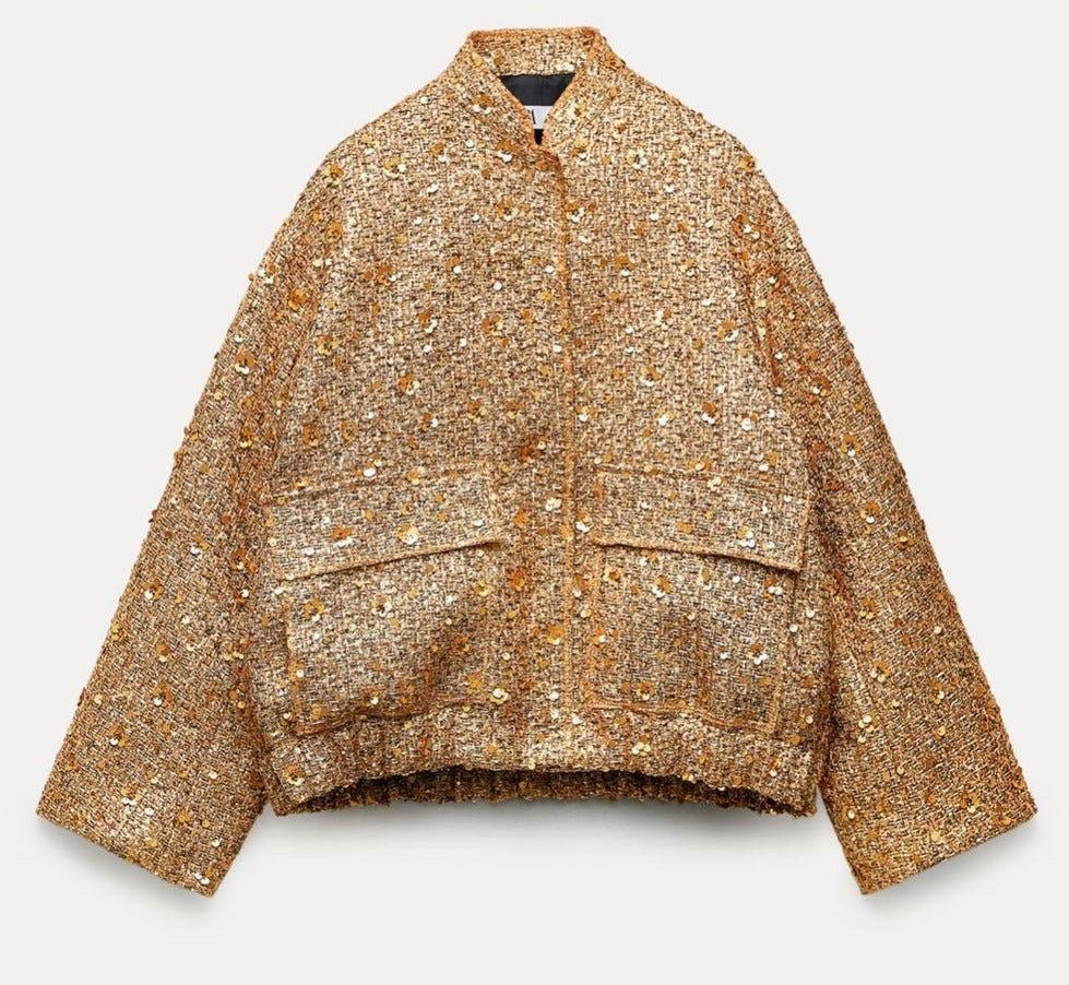 Maison Nala | Gold Sequin Jacket