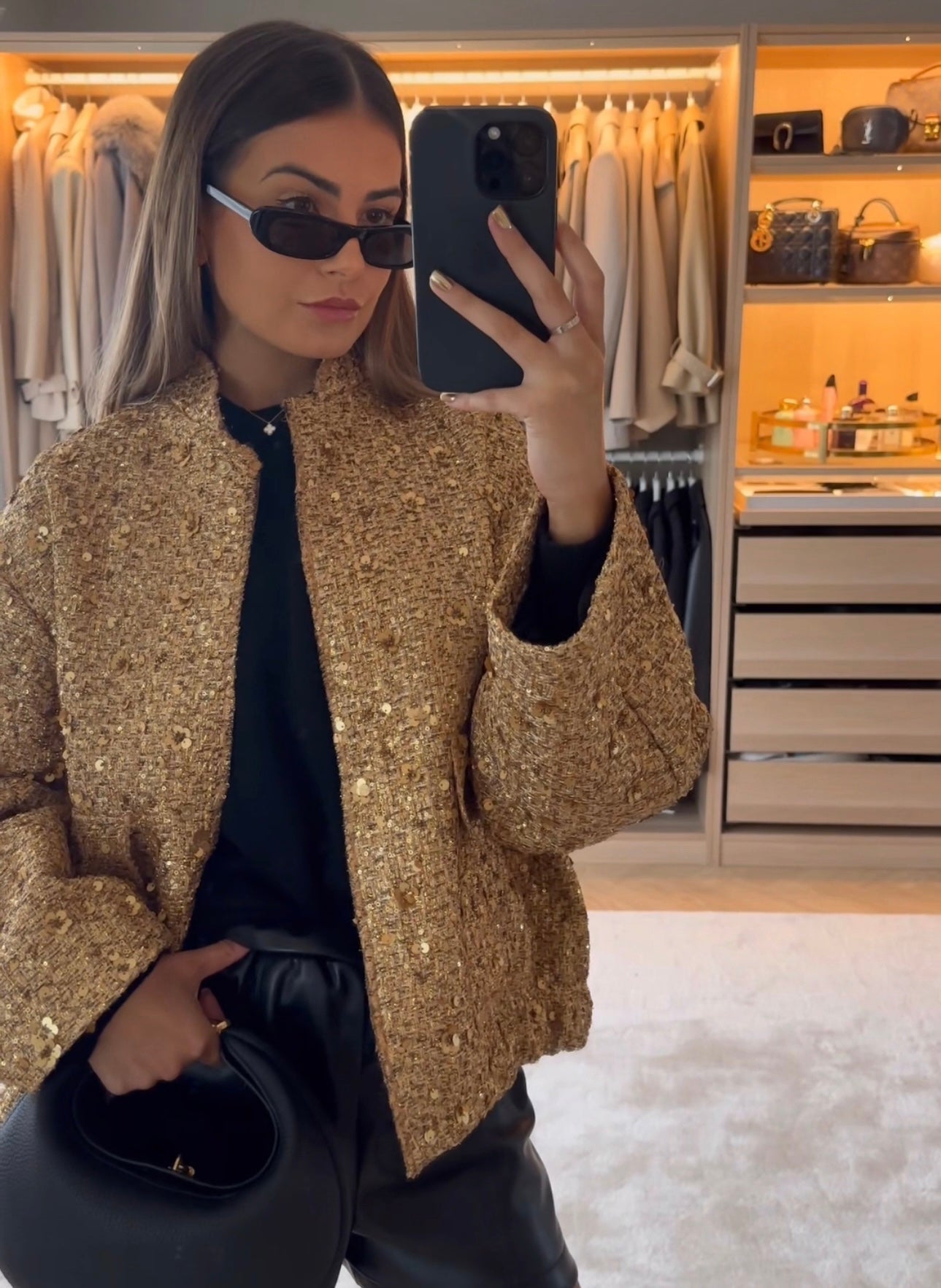 Maison Nala | Gold Sequin Jacket