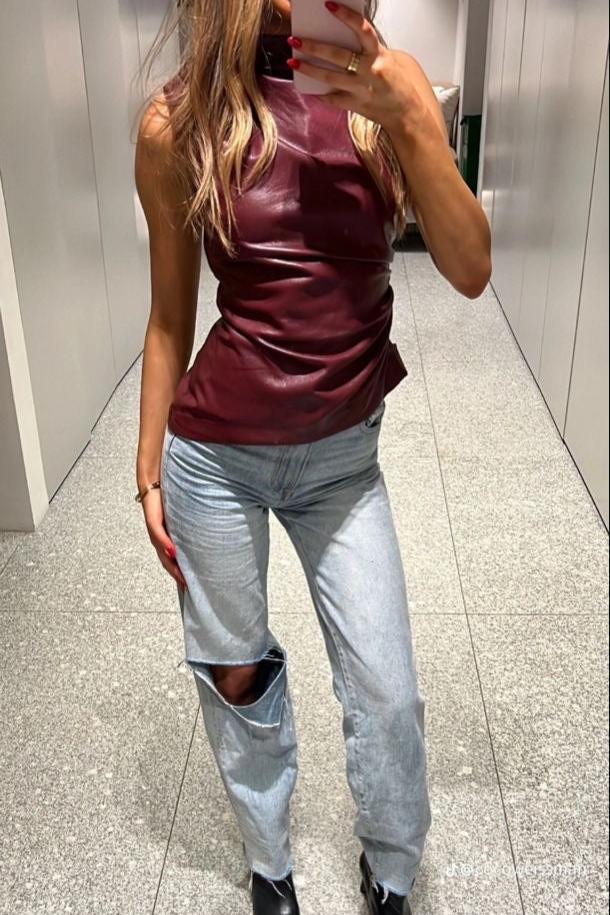 Maison Nala™ | Burgundy Top