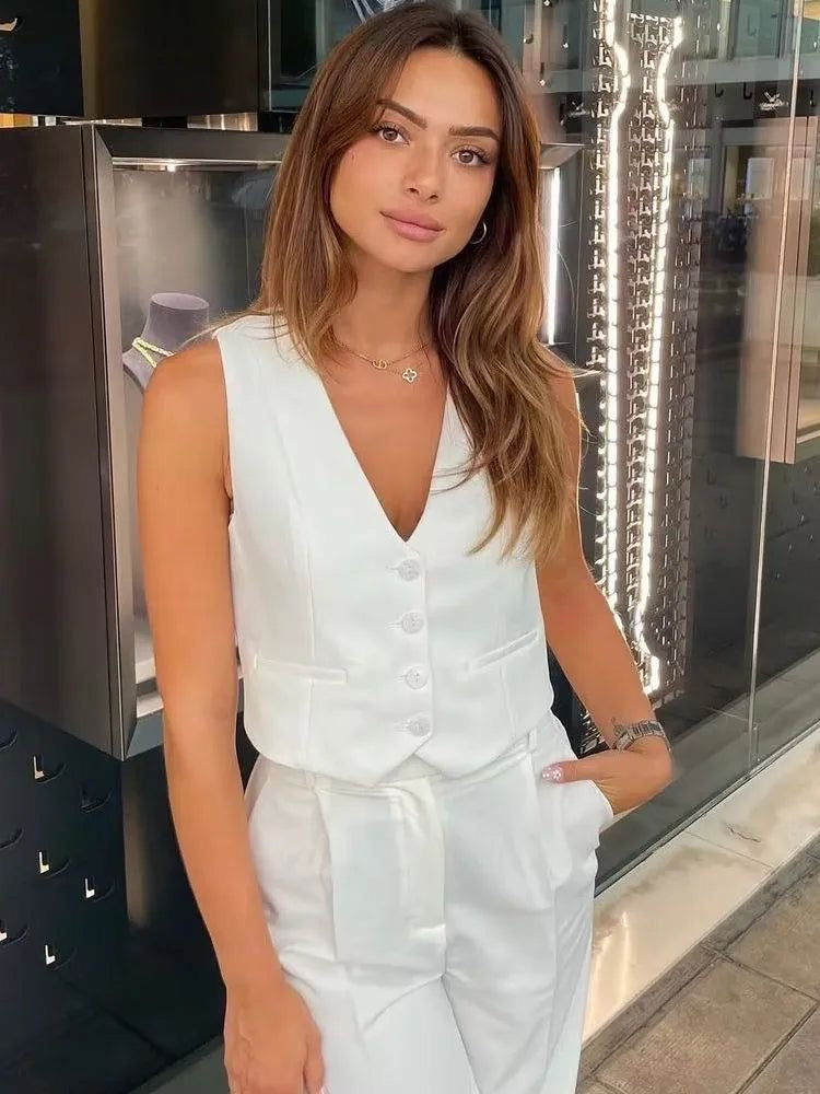 Maison Nala™ Short Gilet Top