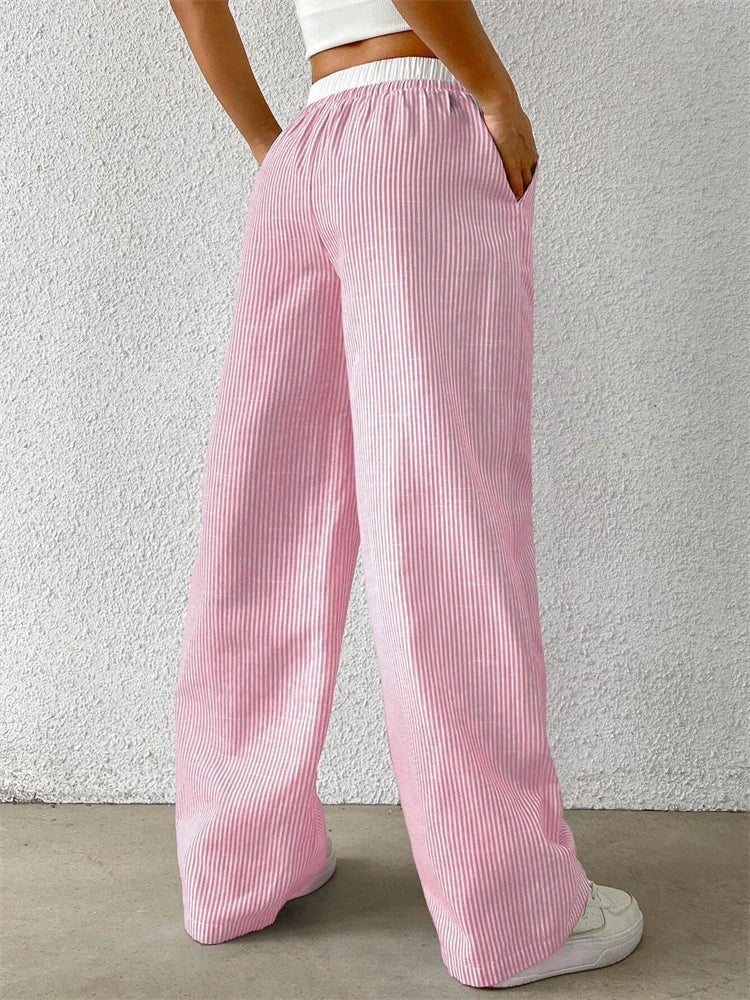 Maison Nala | Striped Wide Leg Pants