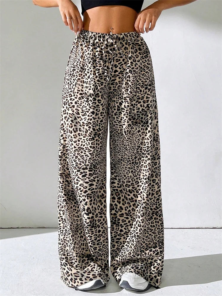 Maison Nala | Leopard Wide Leg Pants
