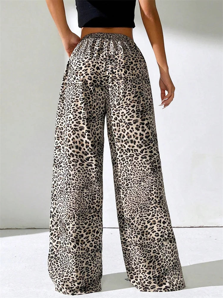 Maison Nala | Leopard Wide Leg Pants
