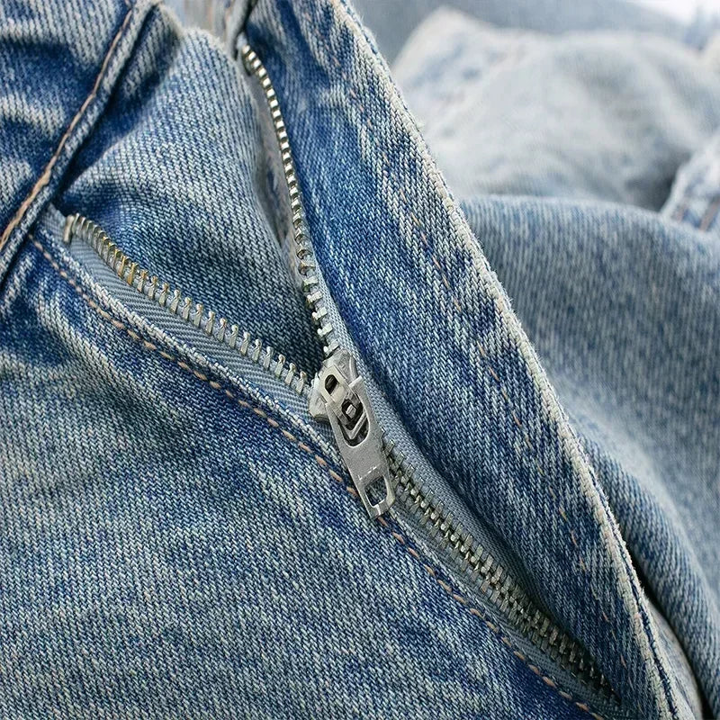 Maison Nala | Patchwork Destroyed Jeans