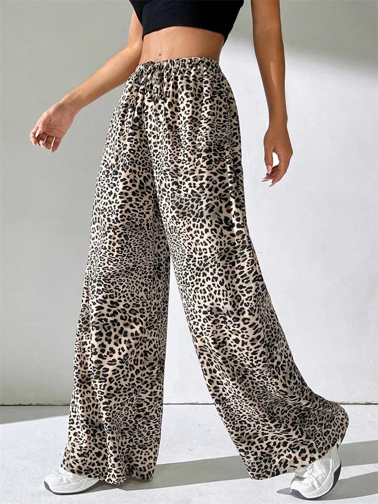 Maison Nala | Leopard Wide Leg Pants