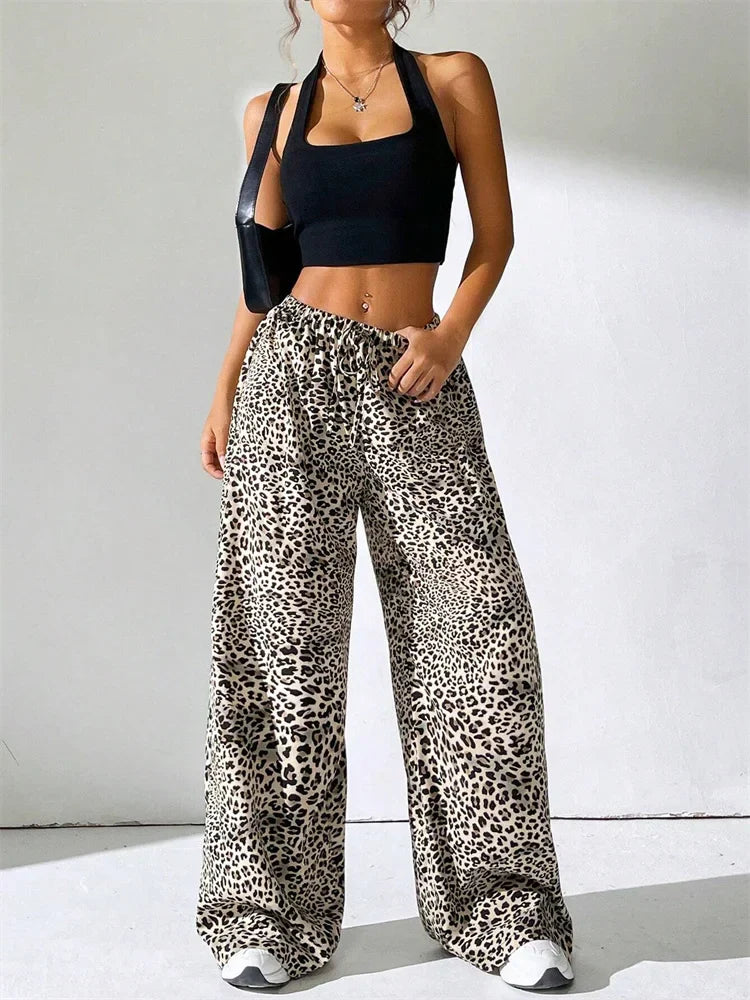 Maison Nala | Leopard Wide Leg Pants