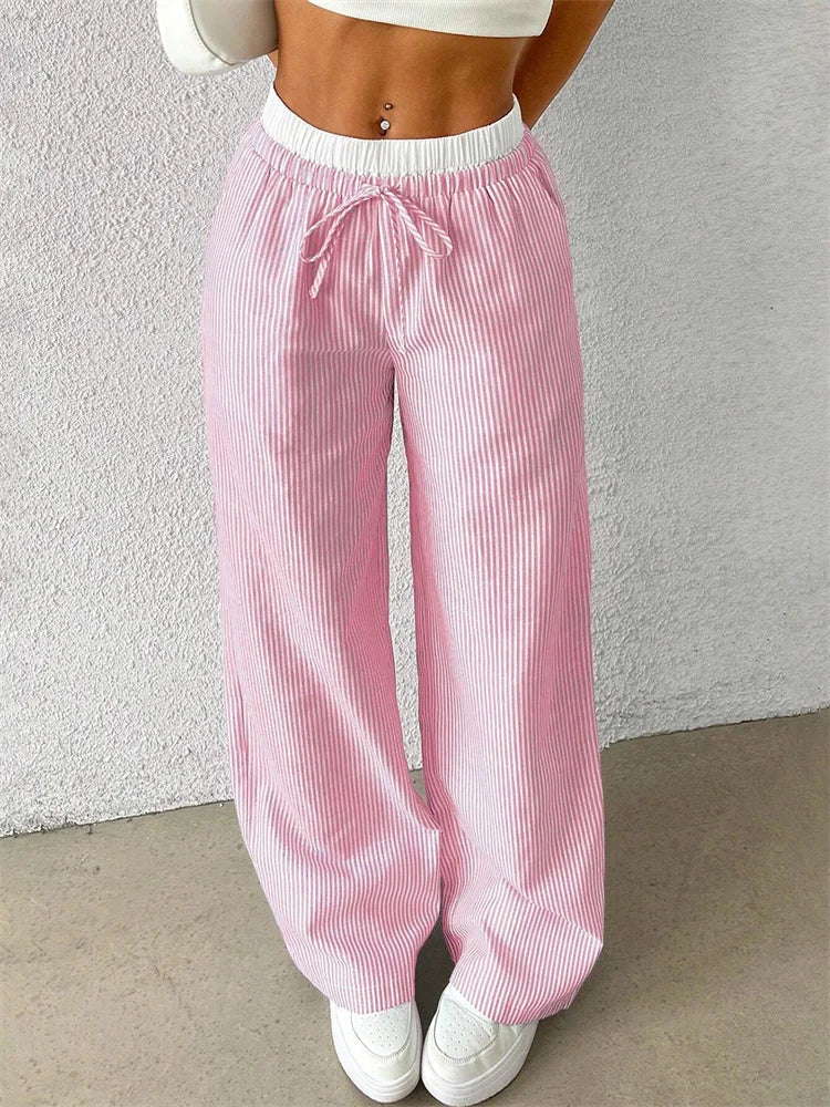 Maison Nala | Striped Wide Leg Pants