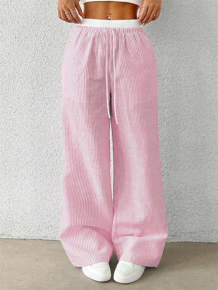 Maison Nala | Striped Wide Leg Pants