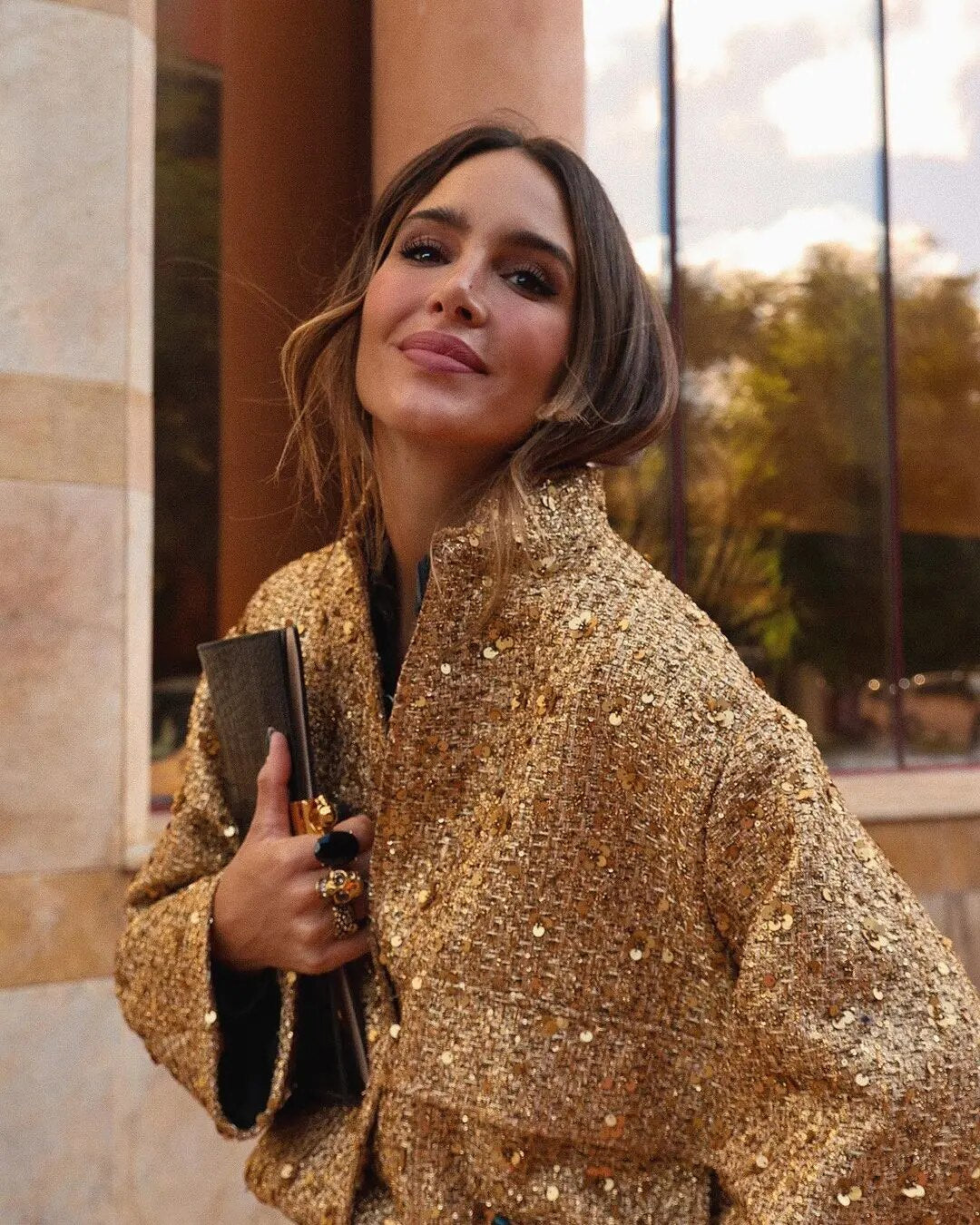 Maison Nala | Gold Sequin Jacket